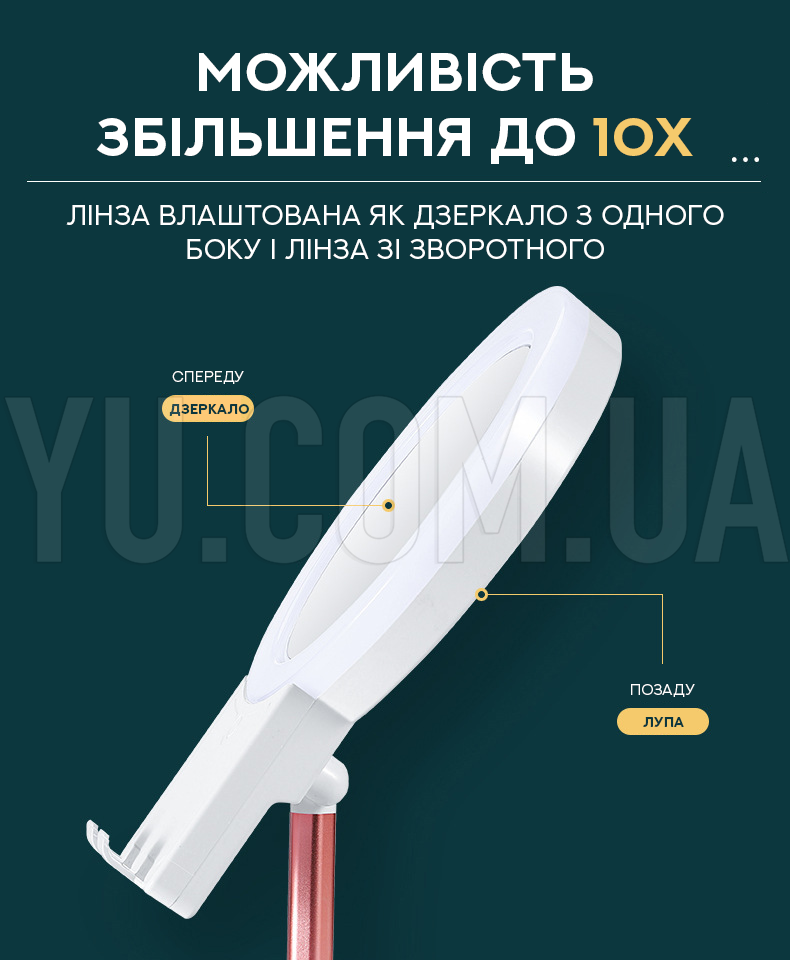 Косметичне дзеркало з підсвічуванням Bailong BL-JG-003 Косметичне дзеркало з підсвічуванням Bailong BL-JG-003